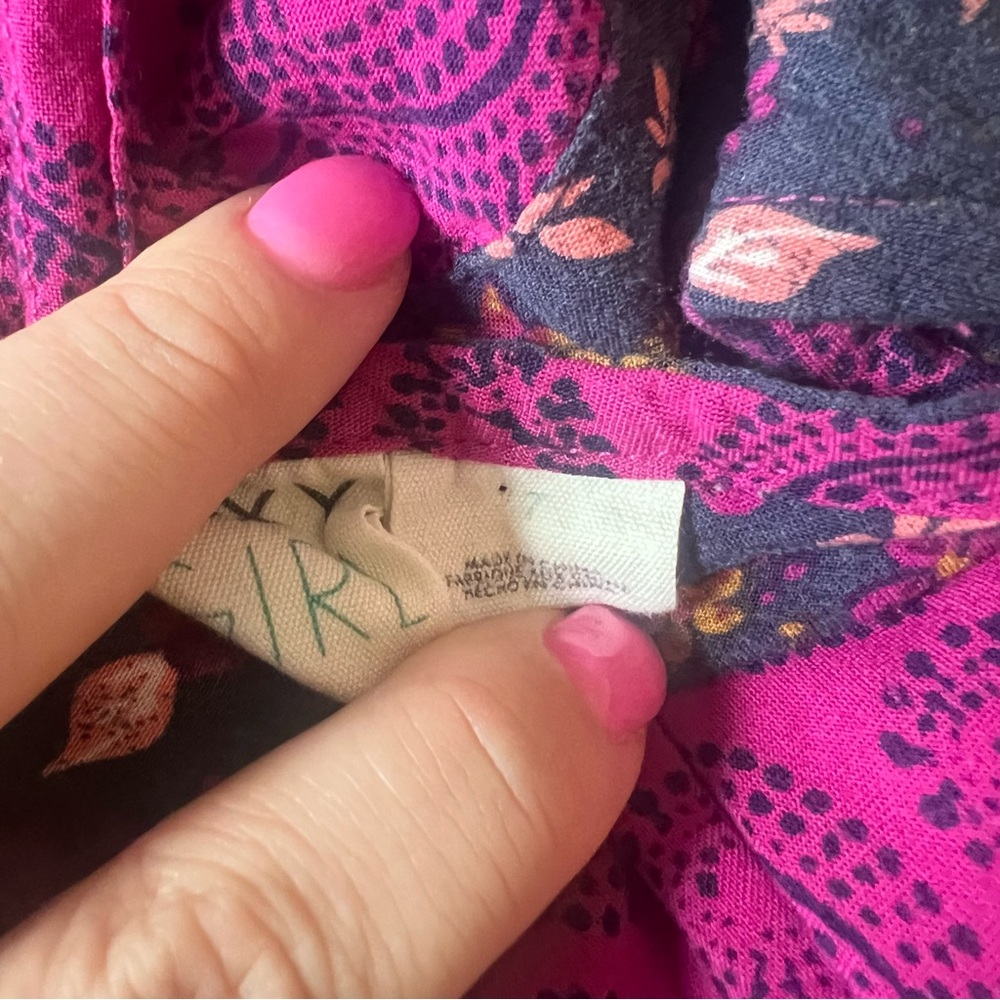 Roxy Fuchsia and Black Patterned Fabric Dress - Picture 4 of 4